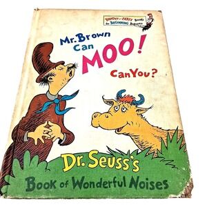 Vintage Dr. Seuss 1st Edition 1970 Mr. Brown Can Moo! Collectible Hardcover Rare